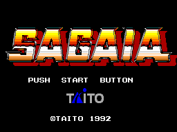 Sagaia title screen for Sega Master System